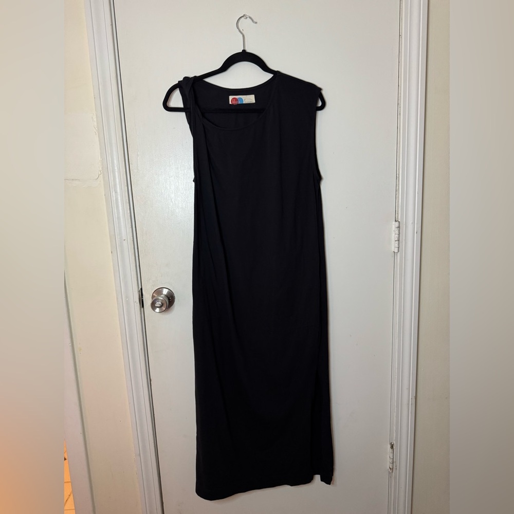 Free People Beach Black Sleeveless Maxi Dress - Classic Minimalist Style
